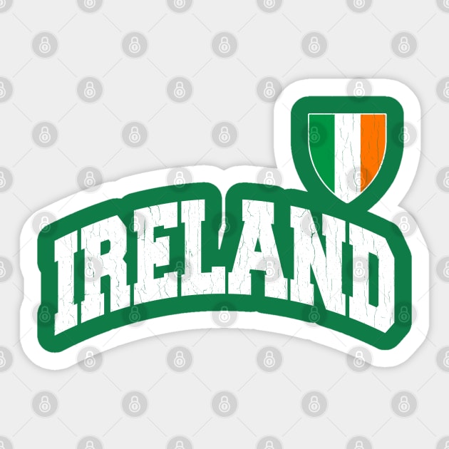 Classic Ireland Jersey (vintage distressed look) Sticker by robotface